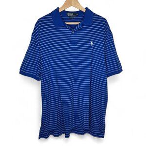 Polo Ralph Lauren Classic Pinstripe Polo Shirt Men's Stretch Feel Preppy Soft XL